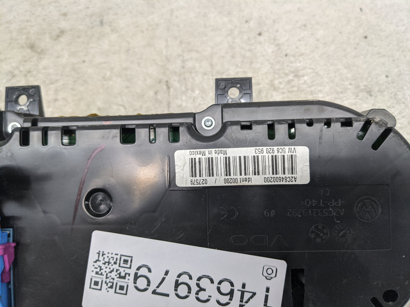 2014 Volkswagen Jetta Instrument Cluster Speedometer Gauges P/N:5C6920953 A2C53213792 Miles:101K Fits OEM Used Auto Parts - 
