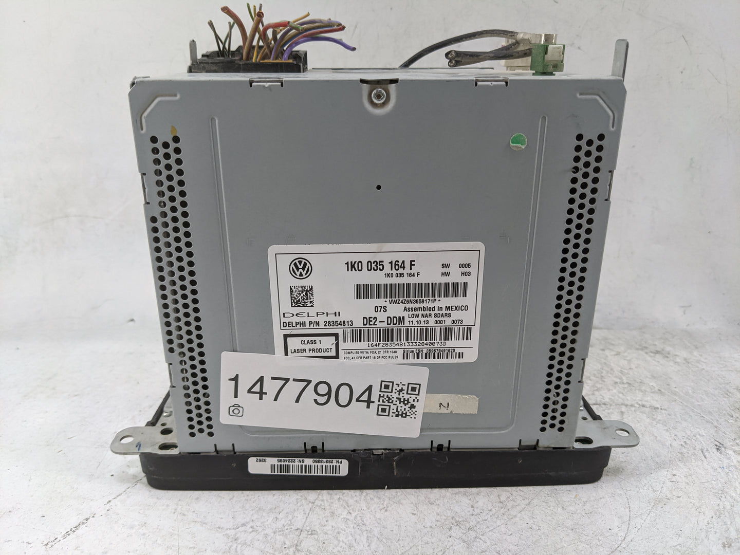 2014 Volkswagen Jetta Radio AM FM Cd Player Receiver Replacement P/N:1K0035164F 28354813 Fits Fits 2013 2015 OEM Used Auto P