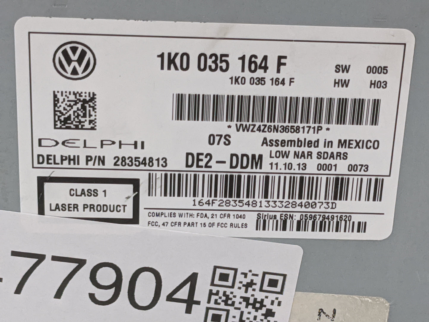 2014 Volkswagen Jetta Radio AM FM Cd Player Receiver Replacement P/N:1K0035164F 28354813 Fits Fits 2013 2015 OEM Used Auto P