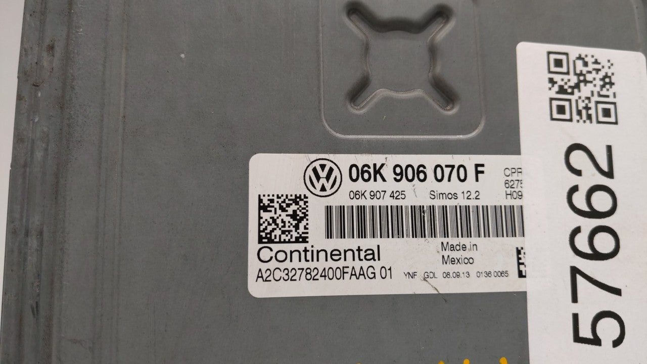 2014 Volkswagen Jetta PCM Engine Control Computer ECU ECM PCU OEM P/N:06K 906 070 C 06K 907 425, 06K 906 070 F Fits OEM Used