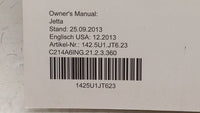 2014 Volkswagen Jetta Owners Manual Book Guide OEM Used Auto Parts - Oemusedautoparts1.com