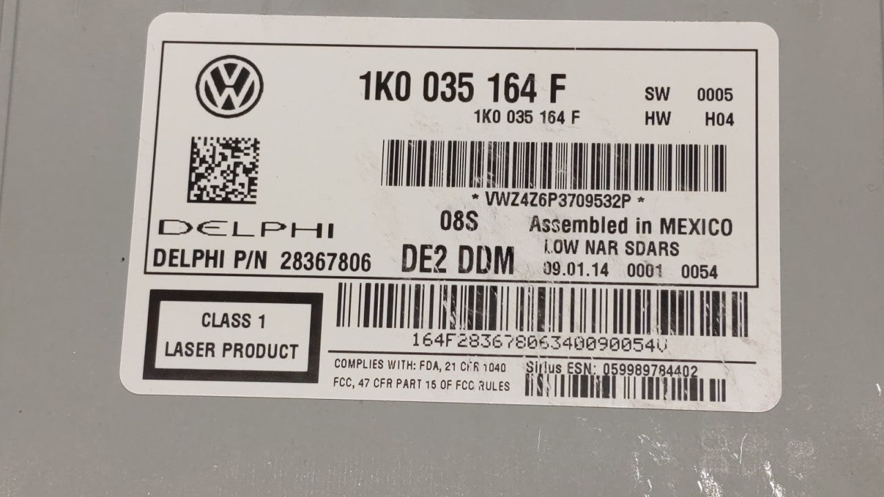 2014-2014 Volkswagen Jetta Am Fm Cd Player Radio Receiver - Oemusedautoparts1.com