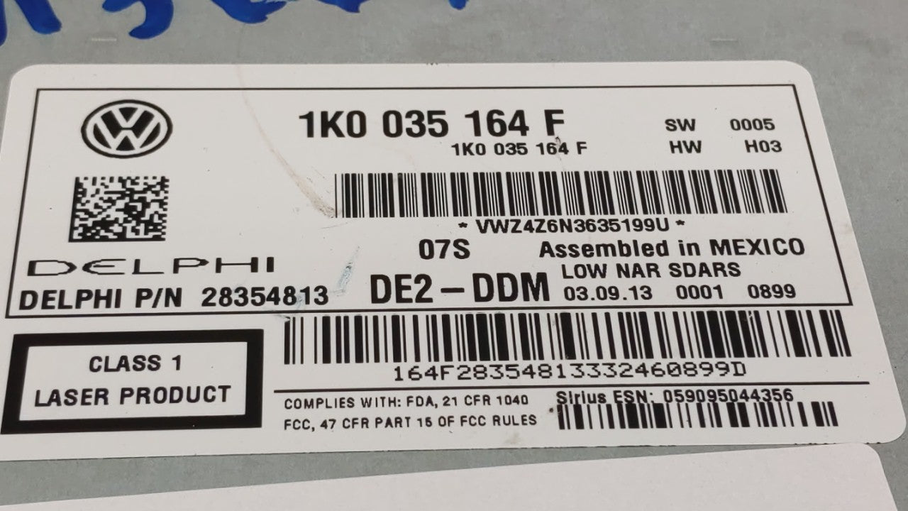 2014-2014 Volkswagen Jetta Am Fm Cd Player Radio Receiver - Oemusedautoparts1.com