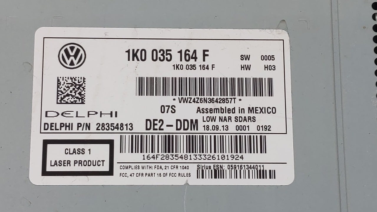 2014-2014 Volkswagen Jetta Am Fm Cd Player Radio Receiver - Oemusedautoparts1.com