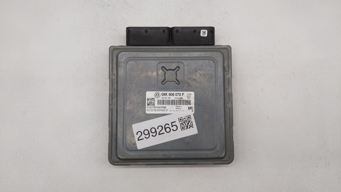 2014 Volkswagen Jetta PCM Engine Control Computer ECU ECM PCU OEM P/N:06K 906 070 C 06K 907 425, 06K 906 070 F Fits OEM Used
