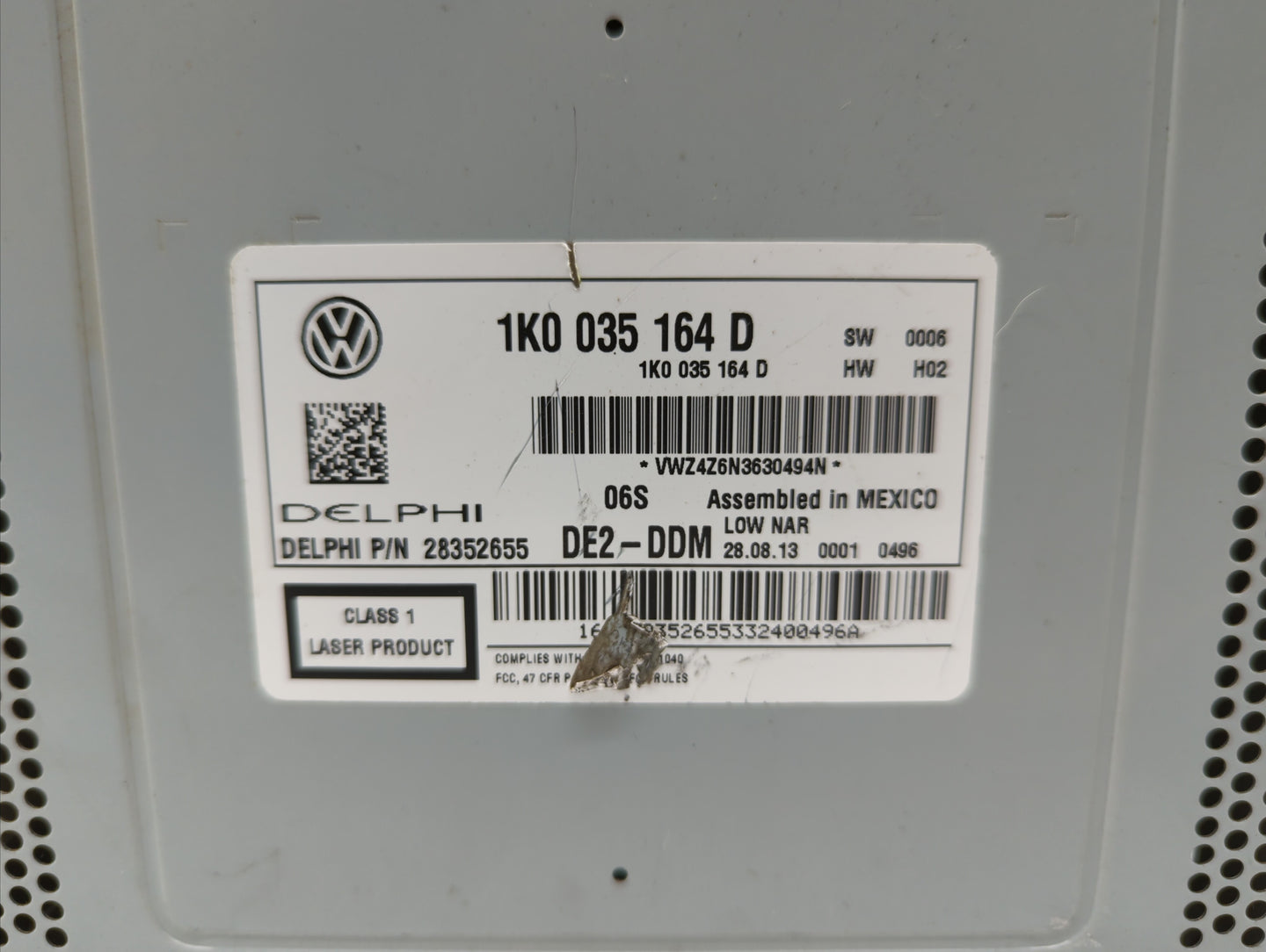 2011-2014 Volkswagen Jetta Am Fm Cd Player Radio Receiver - Oemusedautoparts1.com