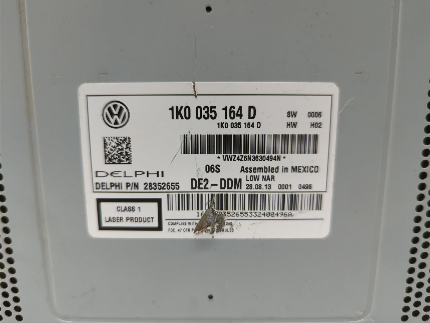 2011-2014 Volkswagen Jetta Am Fm Cd Player Radio Receiver - Oemusedautoparts1.com