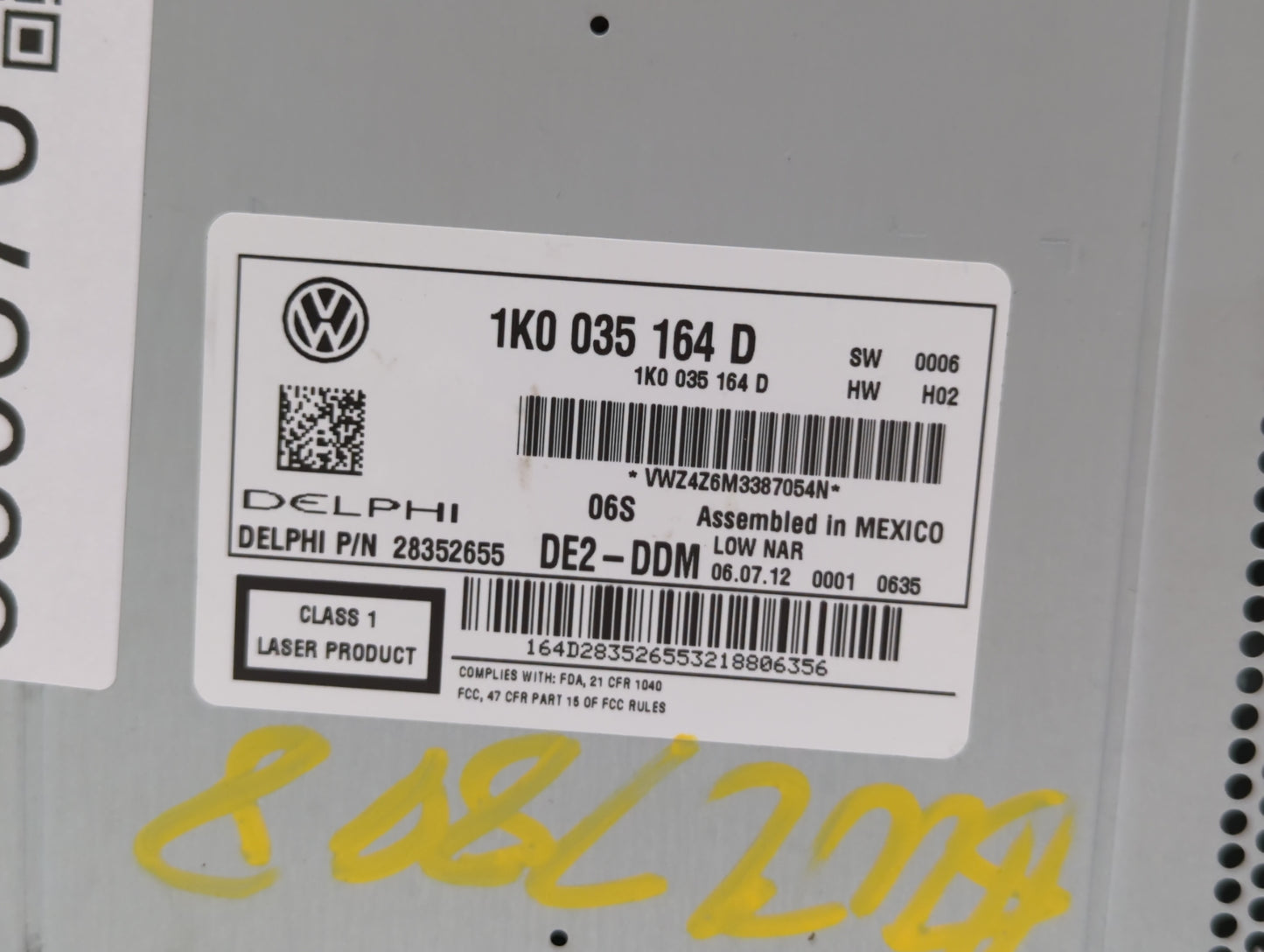 2011-2014 Volkswagen Jetta Am Fm Cd Player Radio Receiver - Oemusedautoparts1.com