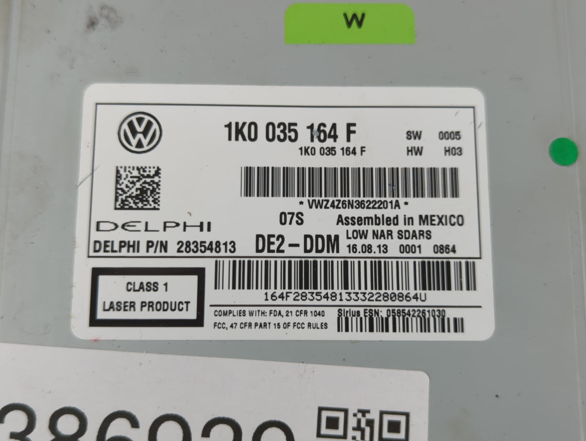 2014-2014 Volkswagen Jetta Am Fm Cd Player Radio Receiver 386939 - Oemusedautoparts1.com