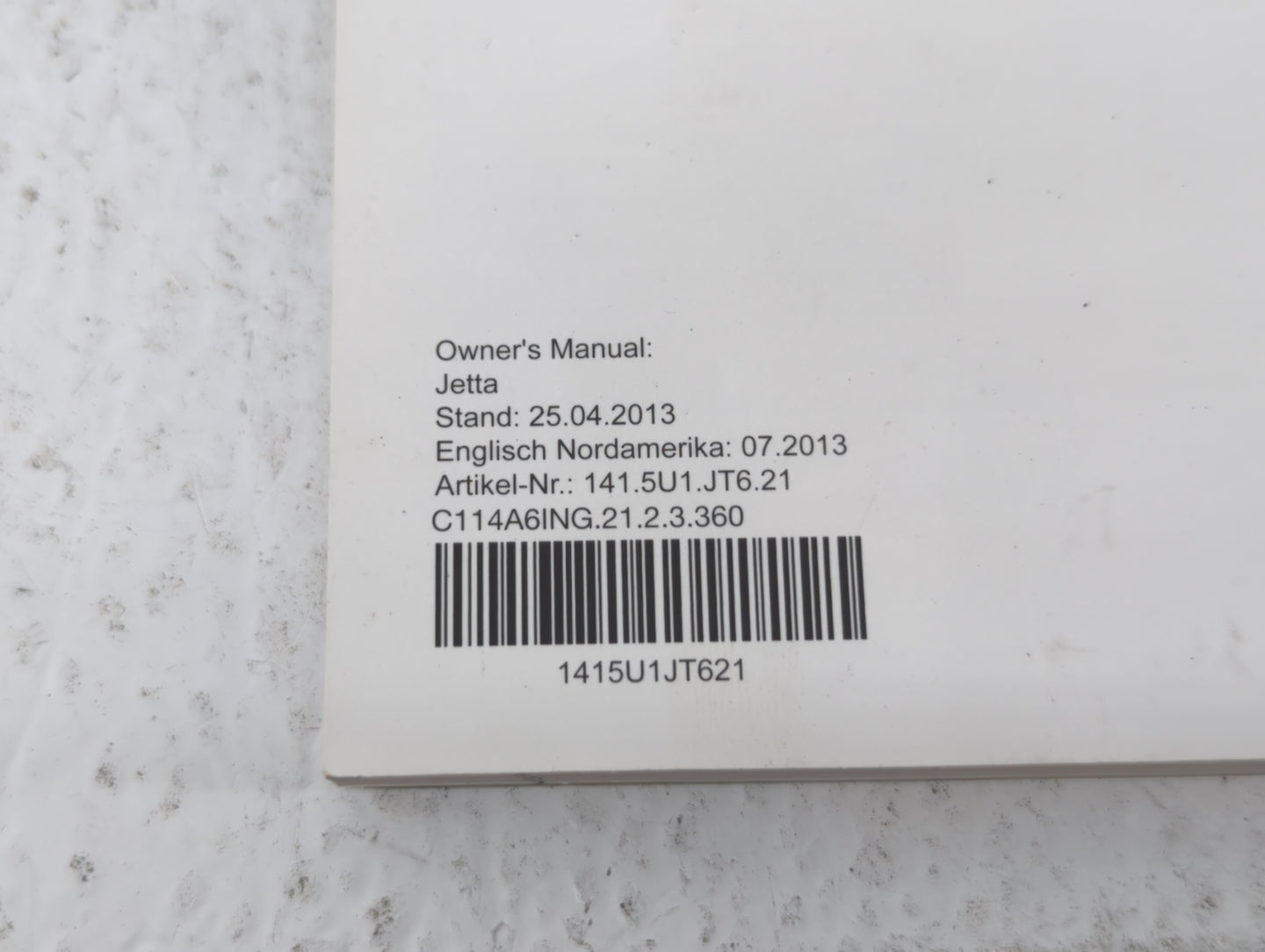 2014 Volkswagen Jetta Owners Manual Book Guide OEM Used Auto Parts - Oemusedautoparts1.com