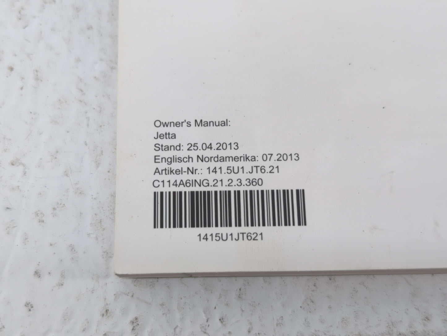 2014 Volkswagen Jetta Owners Manual Book Guide OEM Used Auto Parts - Oemusedautoparts1.com