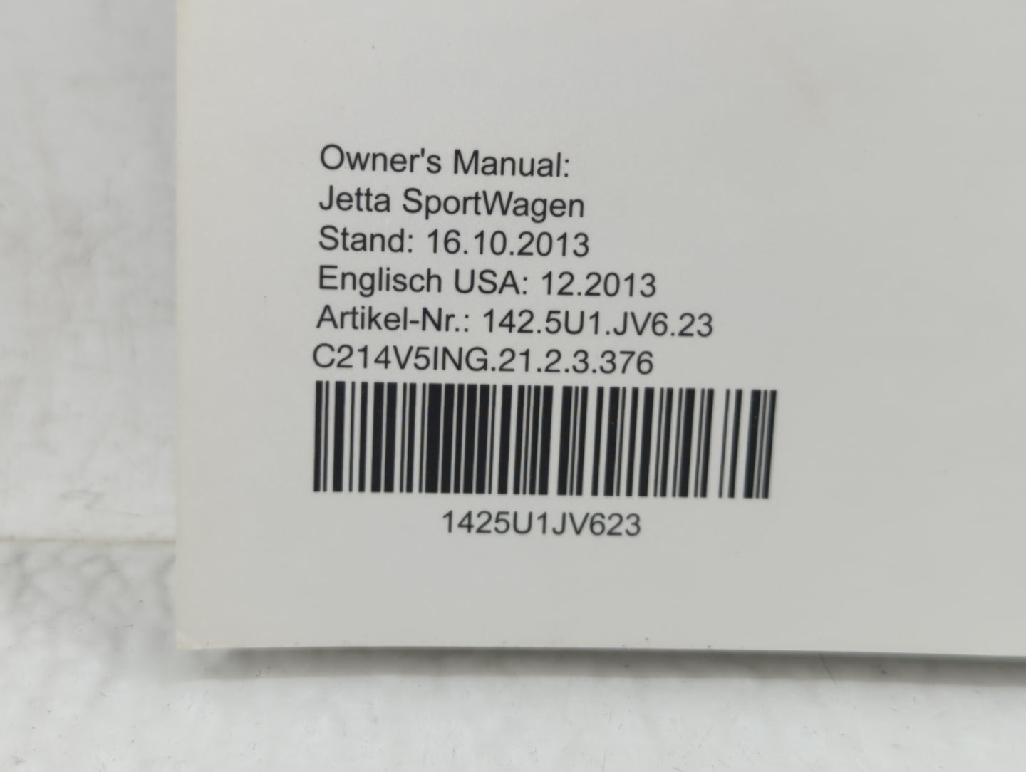 2014 Volkswagen Jetta Owners Manual Book Guide OEM Used Auto Parts - Oemusedautoparts1.com