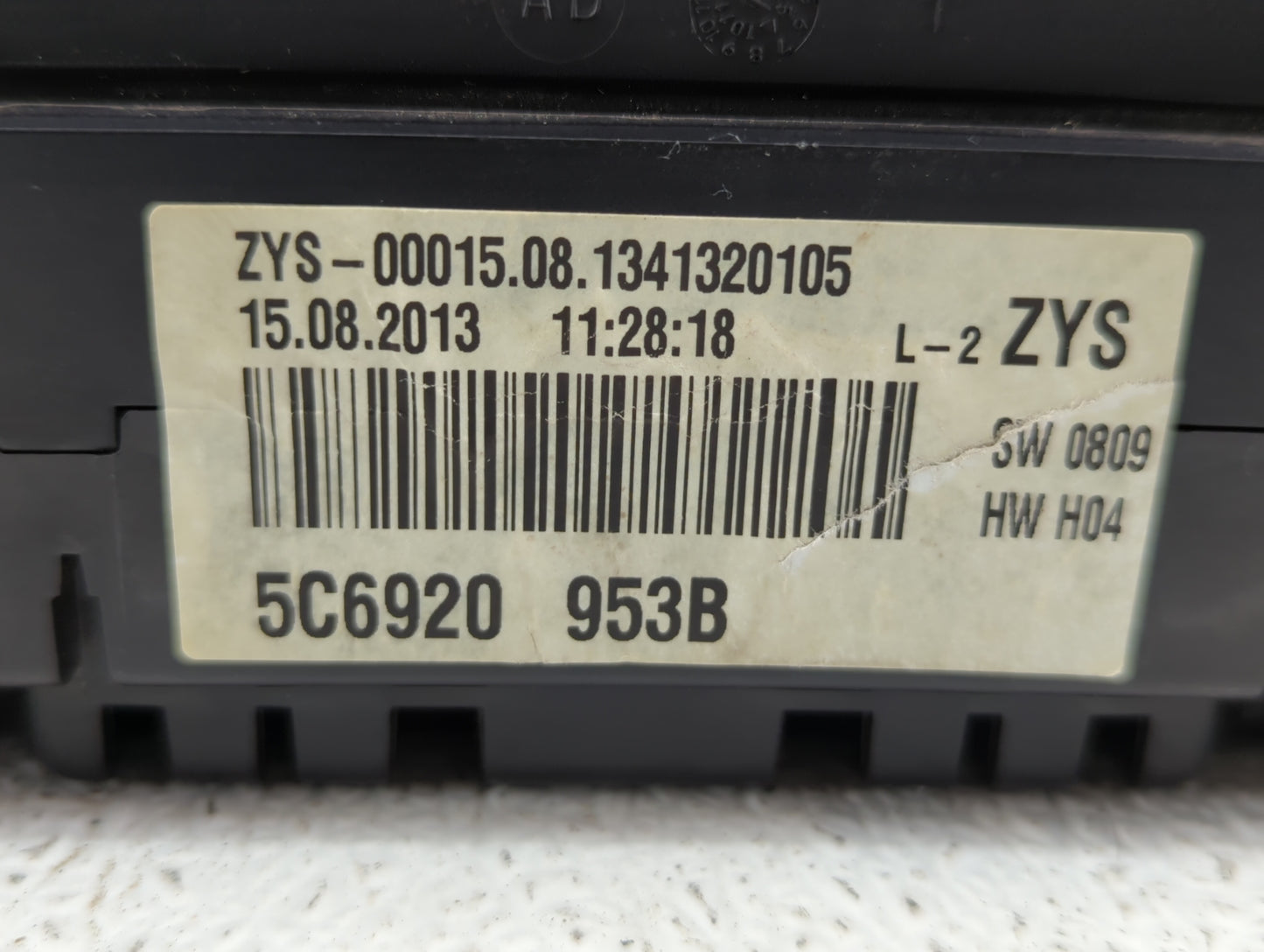 2014 Volkswagen Jetta Instrument Cluster Speedometer Gauges P/N:5C6920 953B 5C6920953B Fits OEM Used Auto Parts - Oemusedaut