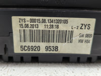 2014 Volkswagen Jetta Instrument Cluster Speedometer Gauges P/N:5C6920 953B 5C6920953B Fits OEM Used Auto Parts - Oemusedaut