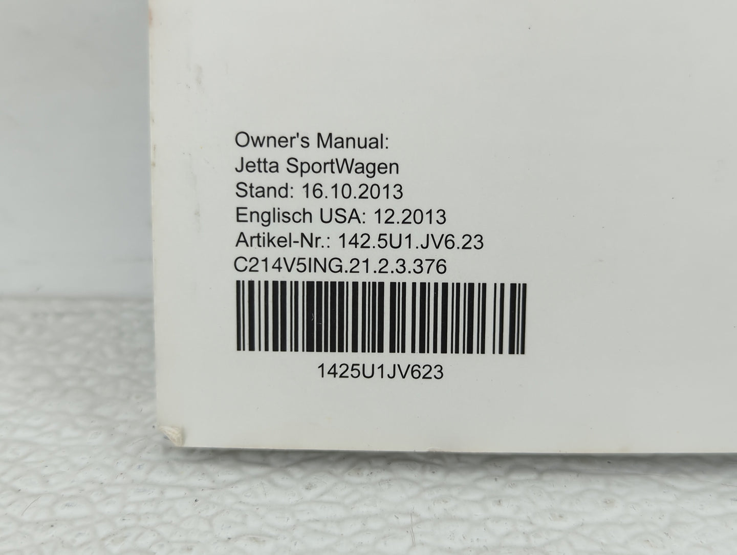 2014 Volkswagen Jetta Owners Manual Book Guide OEM Used Auto Parts - Oemusedautoparts1.com