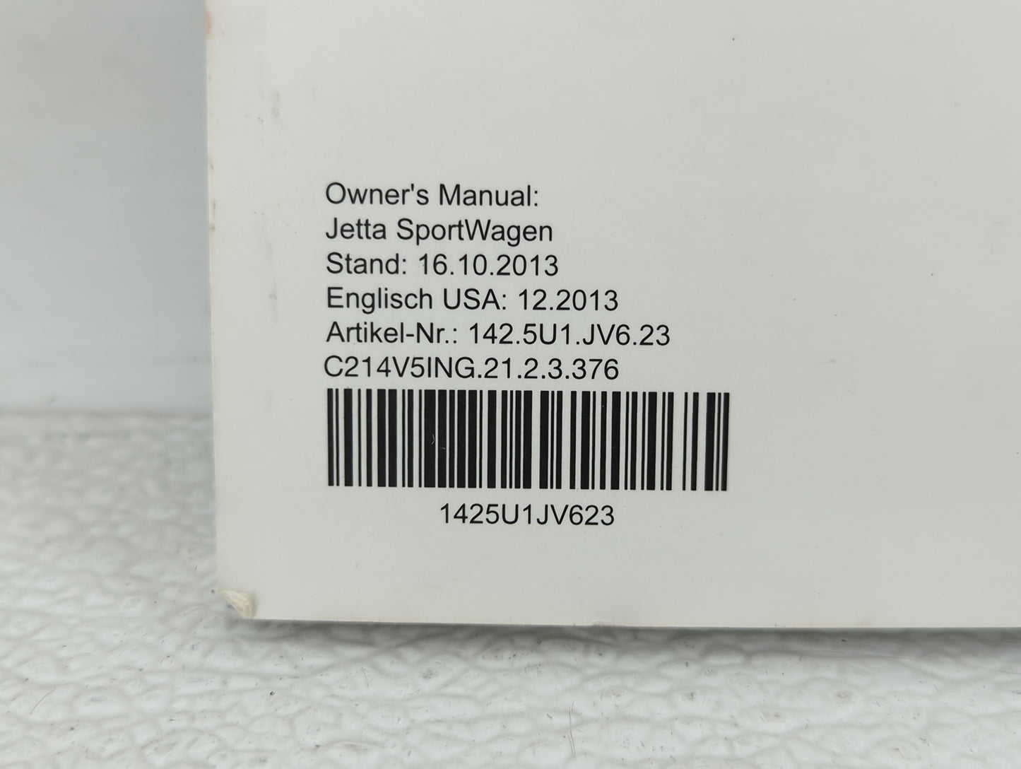 2014 Volkswagen Jetta Owners Manual Book Guide OEM Used Auto Parts - Oemusedautoparts1.com