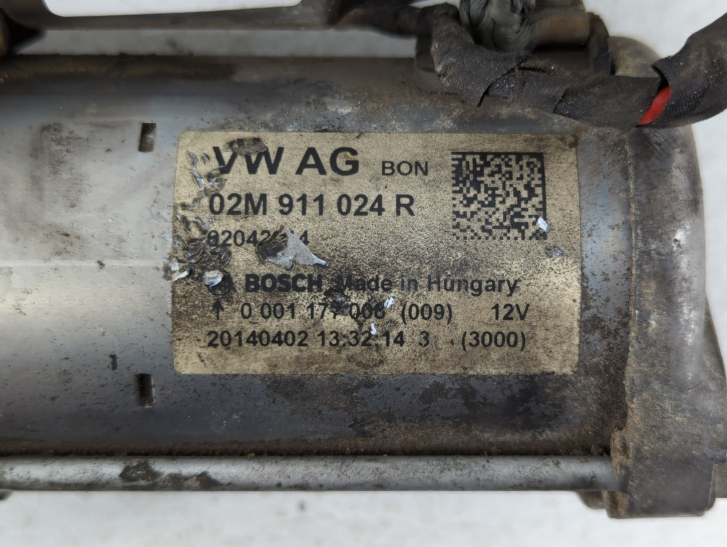 2014 Volkswagen Jetta Car Starter Motor Solenoid OEM P/N:02M 911 024 R Fits OEM Used Auto Parts - Oemusedautoparts1.com