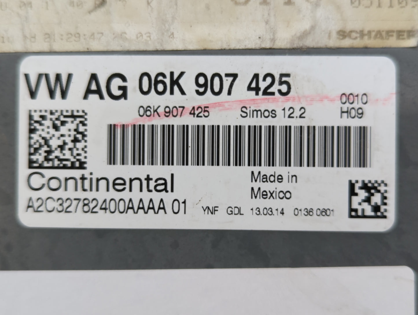 2014 Volkswagen Jetta PCM Engine Control Computer ECU ECM PCU OEM P/N:06K 907 425 06K 906 070 C, 06K 906 070 F Fits OEM Used