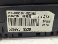 2014 Volkswagen Jetta Instrument Cluster Speedometer Gauges P/N:5C6920 953B, 5C6920953B Fits OEM Used Auto Parts - Oemusedau