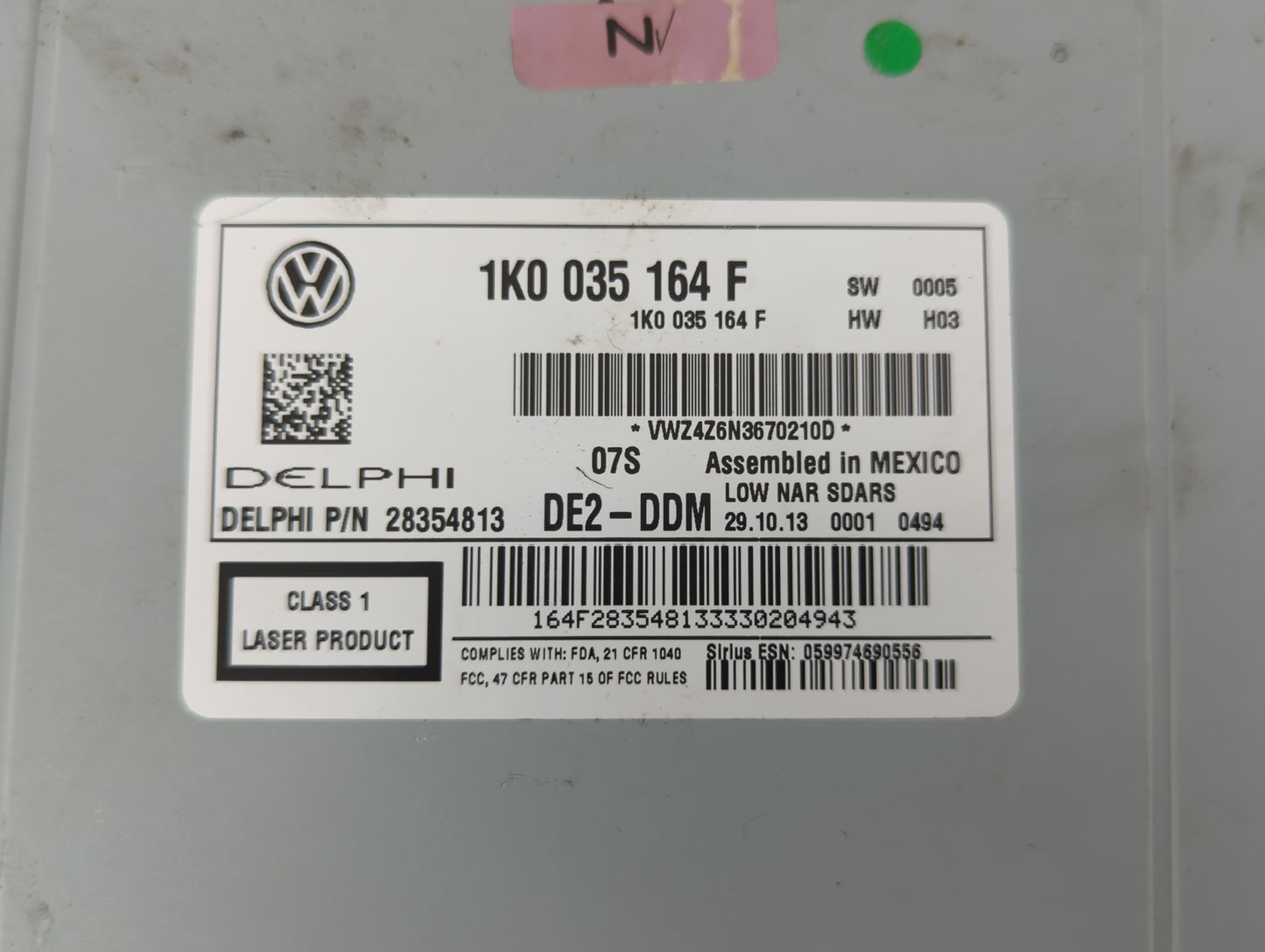 2012-2017 Volkswagen Jetta Am Fm Cd Player Radio Receiver - Oemusedautoparts1.com