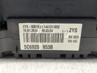 2014 Volkswagen Jetta Instrument Cluster Speedometer Gauges P/N:5C6920 953B Fits OEM Used Auto Parts - Oemusedautoparts1.com