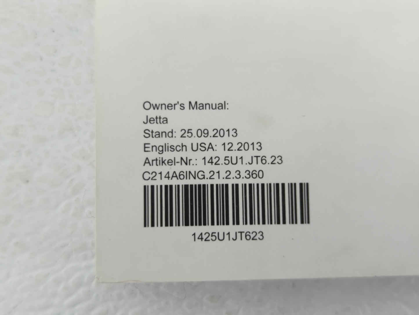 2014 Volkswagen Jetta Owners Manual Book Guide OEM Used Auto Parts - Oemusedautoparts1.com