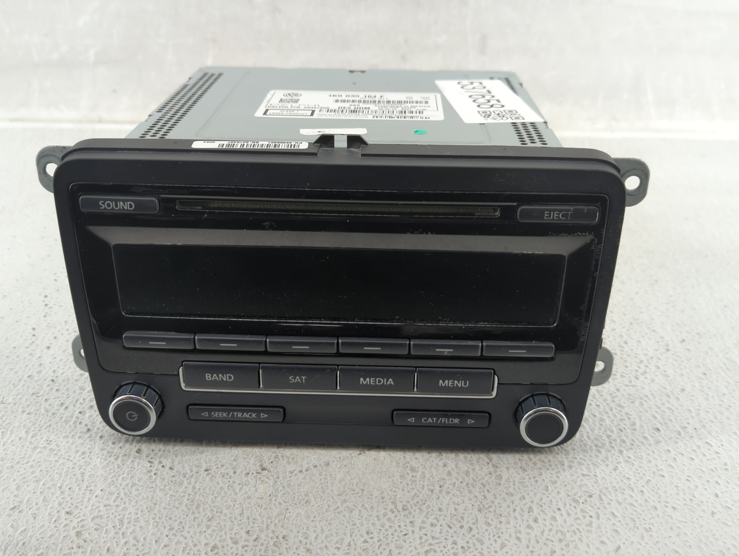 2014 Volkswagen Jetta Radio AM FM Cd Player Receiver Replacement P/N:1K0 035 164 F Fits Fits 2013 2015 OEM Used Auto Parts -