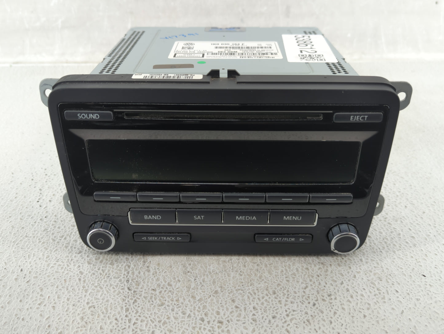 2014 Volkswagen Jetta Radio AM FM Cd Player Receiver Replacement P/N:1K0 035 164 F Fits Fits 2013 2015 OEM Used Auto Parts -