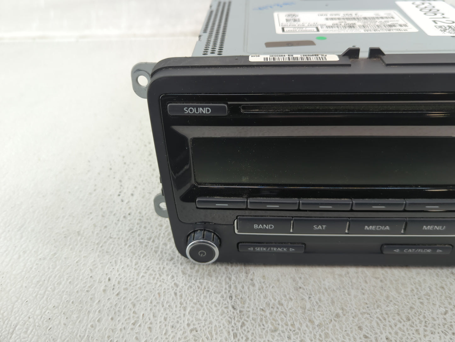 2014 Volkswagen Jetta Radio AM FM Cd Player Receiver Replacement P/N:1K0 035 164 F Fits Fits 2013 2015 OEM Used Auto Parts -
