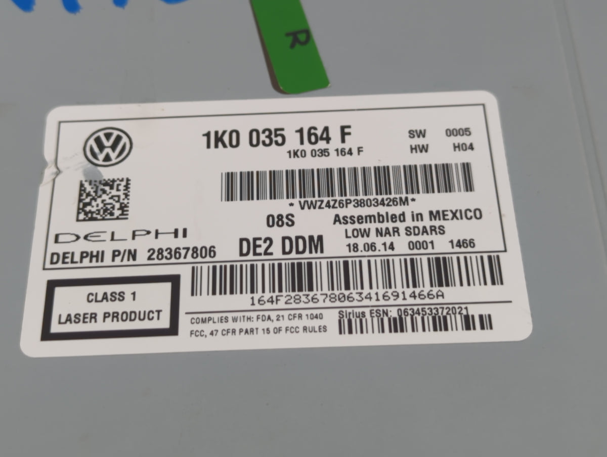 2014-2014 Volkswagen Jetta Am Fm Cd Player Radio Receiver 539324 - Oemusedautoparts1.com