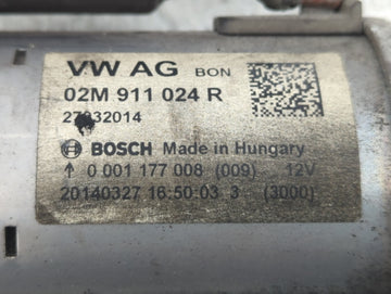 2014 Volkswagen Jetta Car Starter Motor Solenoid OEM P/N:02M 911 024 R Fits Fits 2015 2016 2017 2018 2019 2020 2021 2022 OEM Used Auto Parts