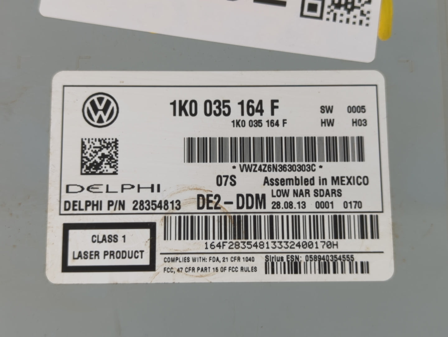 2014-2014 Volkswagen Jetta Am Fm Cd Player Radio Receiver - Oemusedautoparts1.com