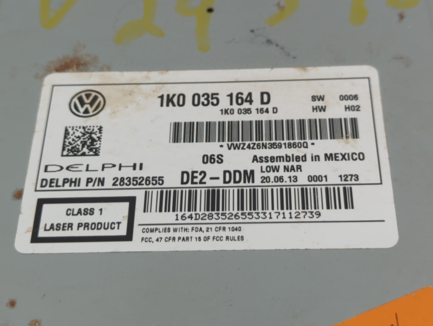 2011-2014 Volkswagen Jetta Am Fm Cd Player Radio Receiver - Oemusedautoparts1.com