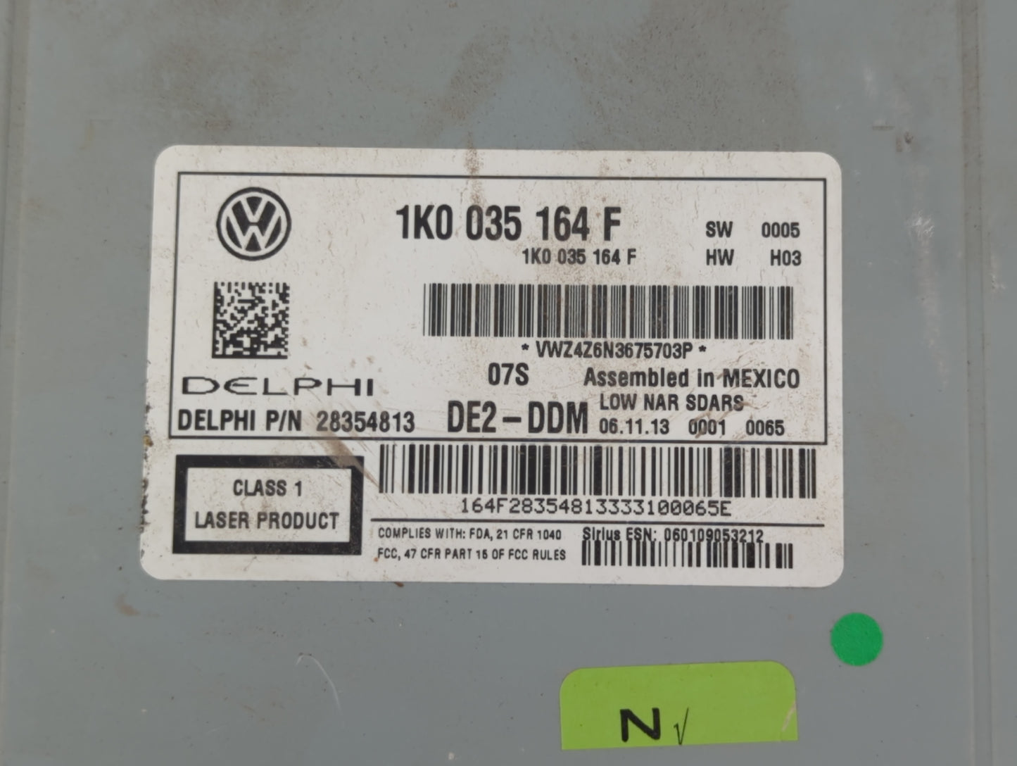 2011-2014 Volkswagen Jetta Am Fm Cd Player Radio Receiver - Oemusedautoparts1.com