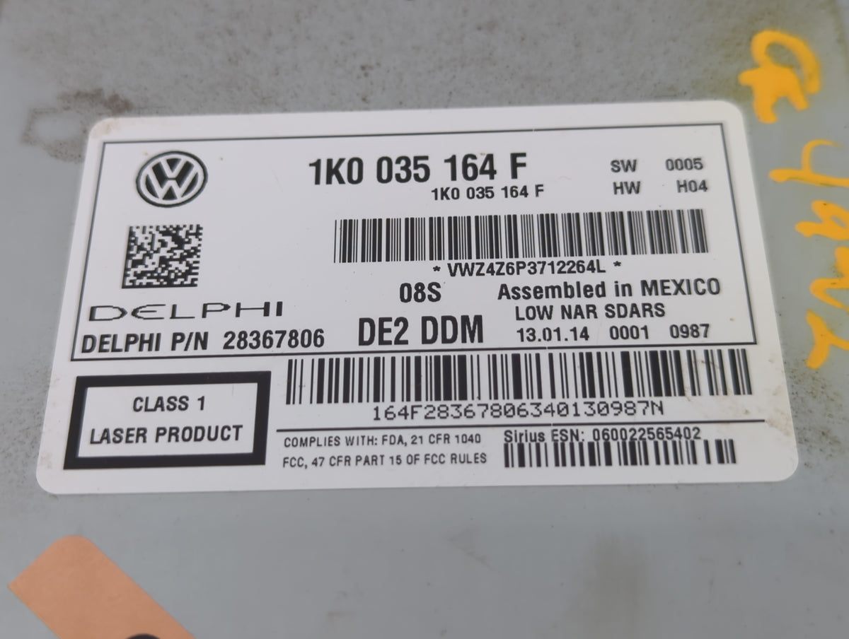 2014-2014 Volkswagen Jetta Am Fm Cd Player Radio Receiver 583451 - Oemusedautoparts1.com