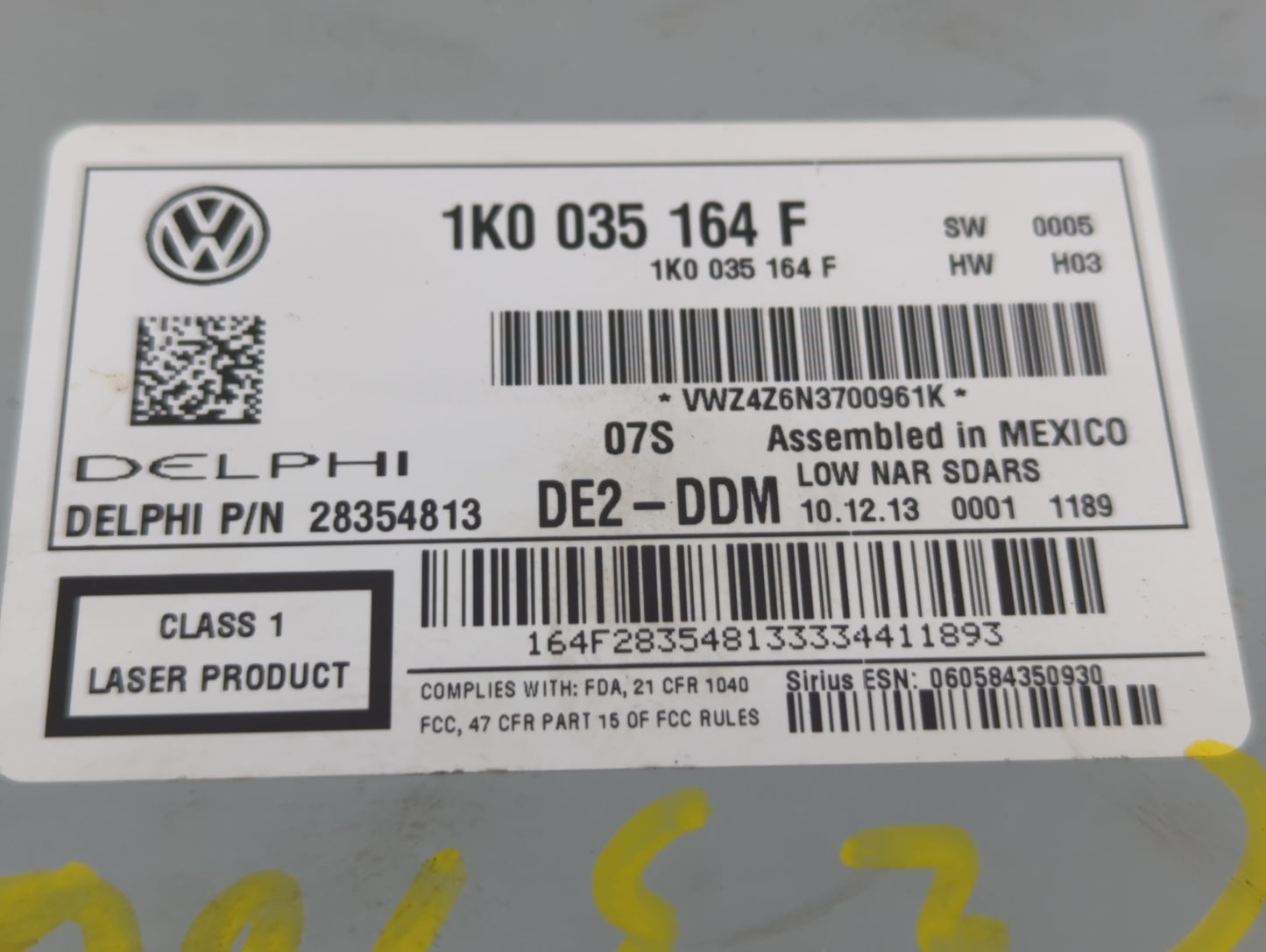 2014-2014 Volkswagen Jetta Am Fm Cd Player Radio Receiver - Oemusedautoparts1.com