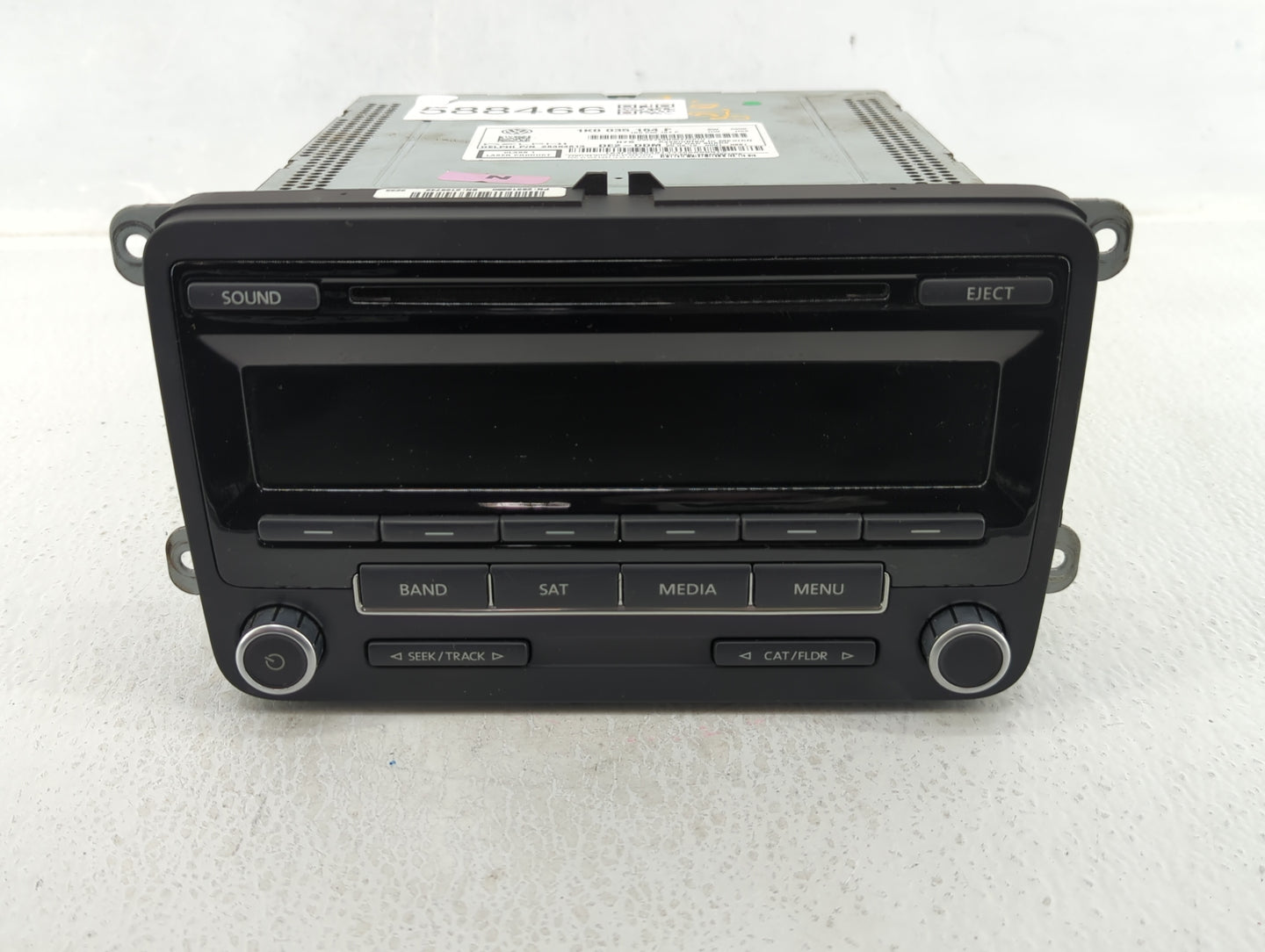 2014 Volkswagen Jetta Radio AM FM Cd Player Receiver Replacement P/N:1K0 035 164 F Fits Fits 2013 2015 OEM Used Auto Parts -