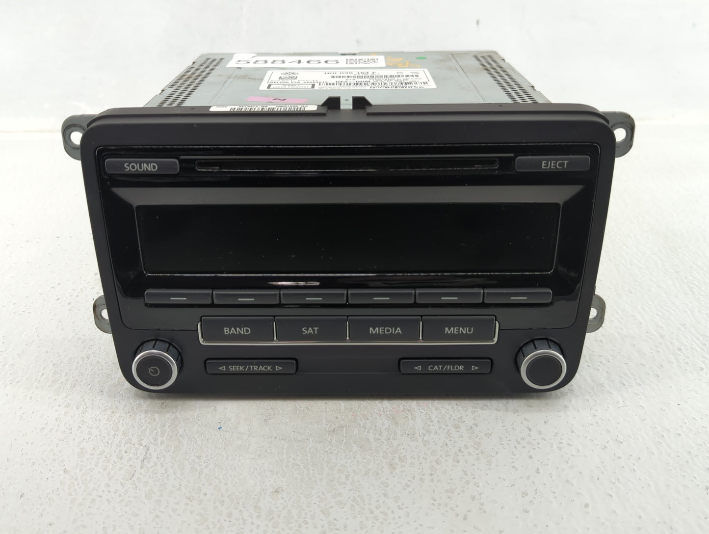 2014 Volkswagen Jetta Radio AM FM Cd Player Receiver Replacement P/N:1K0 035 164 F Fits Fits 2013 2015 OEM Used Auto Parts -