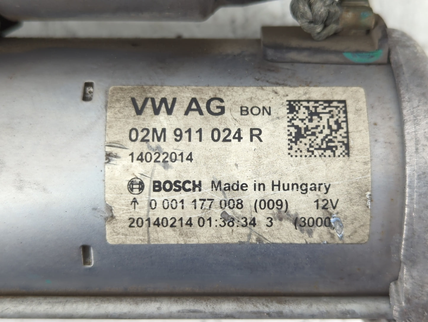 2014 Volkswagen Jetta Car Starter Motor Solenoid OEM P/N:14022014 02M 911 024 R Fits Fits 2015 2016 2017 2018 2019 2020 2021