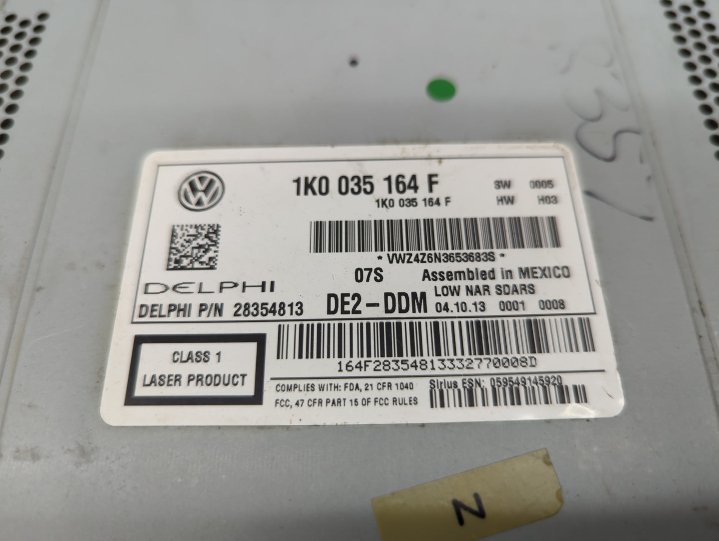 2014-2014 Volkswagen Jetta Am Fm Cd Player Radio Receiver - Oemusedautoparts1.com