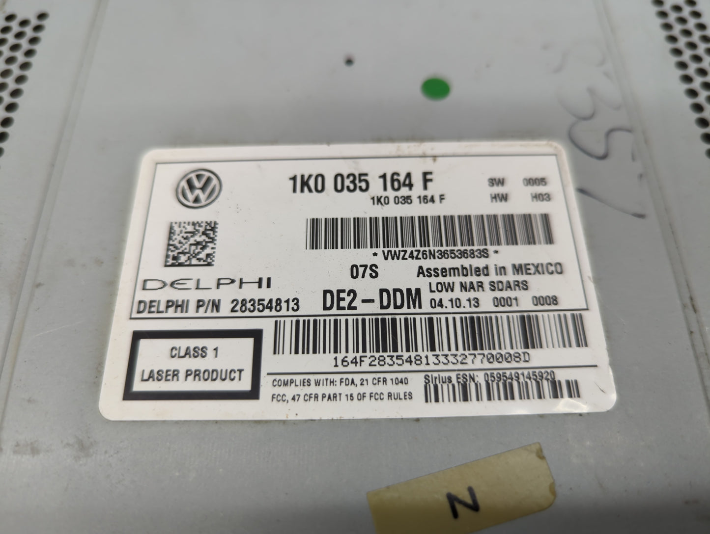 2014-2014 Volkswagen Jetta Am Fm Cd Player Radio Receiver - Oemusedautoparts1.com