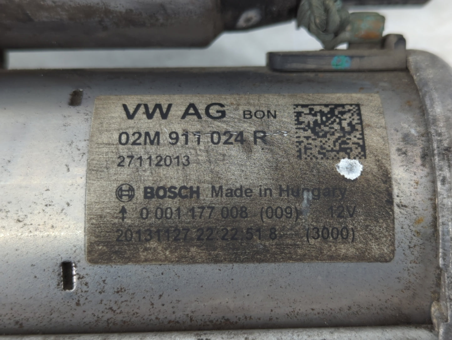 2014 Volkswagen Jetta Car Starter Motor Solenoid OEM P/N:02M 911 024 R Fits Fits 2015 2016 2017 2018 2019 2020 2021 2022 OEM