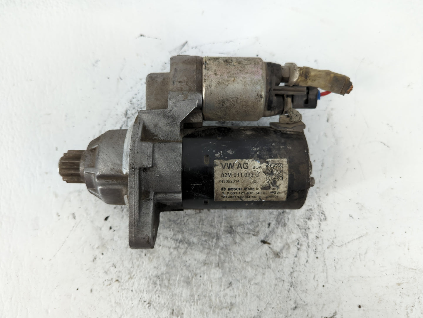 2012-2016 Volkswagen Jetta Car Starter Motor Solenoid OEM P/N:02M 911 023 G Fits Fits 2012 2013 2014 2015 2016 2018 OEM Used