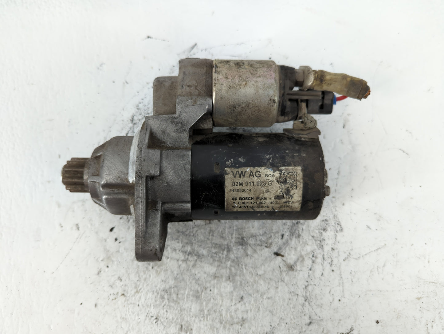 2012-2016 Volkswagen Jetta Car Starter Motor Solenoid OEM P/N:02M 911 023 G Fits Fits 2012 2013 2014 2015 2016 2018 OEM Used