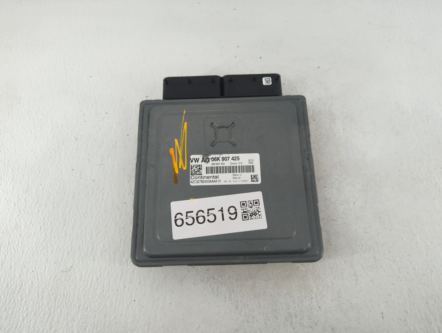 2014 Volkswagen Jetta PCM Engine Control Computer ECU ECM PCU OEM P/N:06K 906 907 425 Fits OEM Used Auto Parts - Oemusedauto