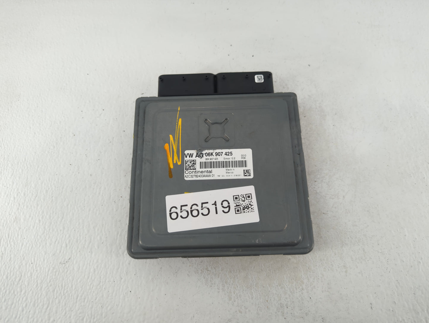 2014 Volkswagen Jetta PCM Engine Control Computer ECU ECM PCU OEM P/N:06K 906 907 425 Fits OEM Used Auto Parts - Oemusedauto
