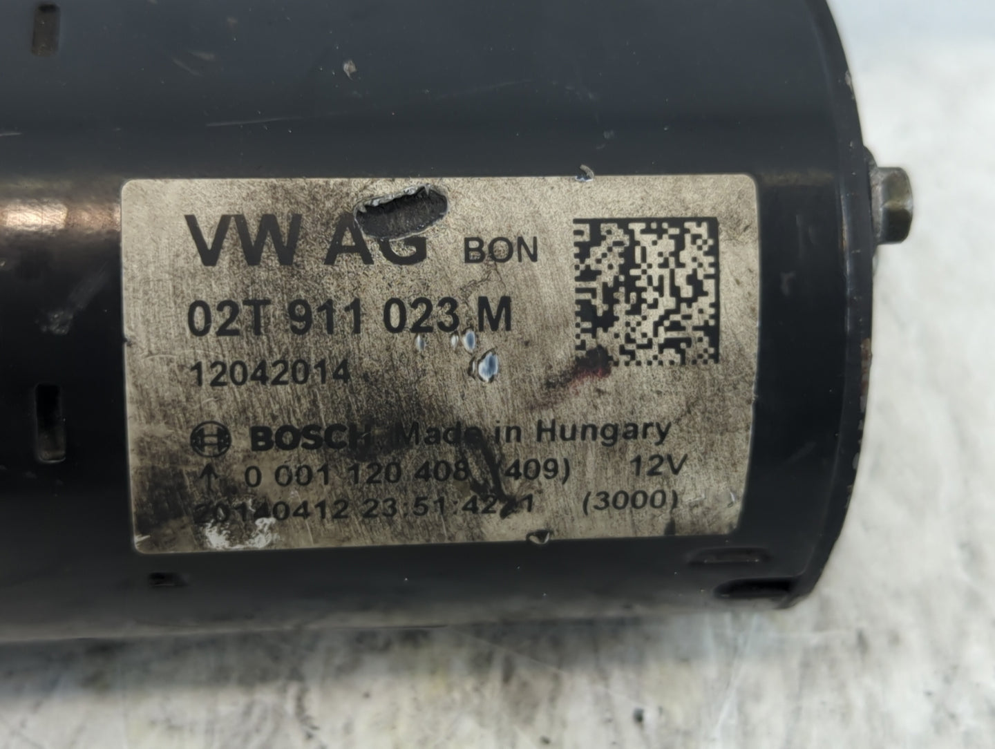 2006-2016 Volkswagen Jetta Car Starter Motor Solenoid OEM P/N:02T 911 023 M Fits OEM Used Auto Parts - Oemusedautoparts1.com