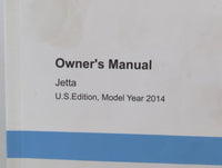 2014 Volkswagen Jetta Owners Manual Book Guide P/N:1425U1JT623 OEM Used Auto Parts - Oemusedautoparts1.com