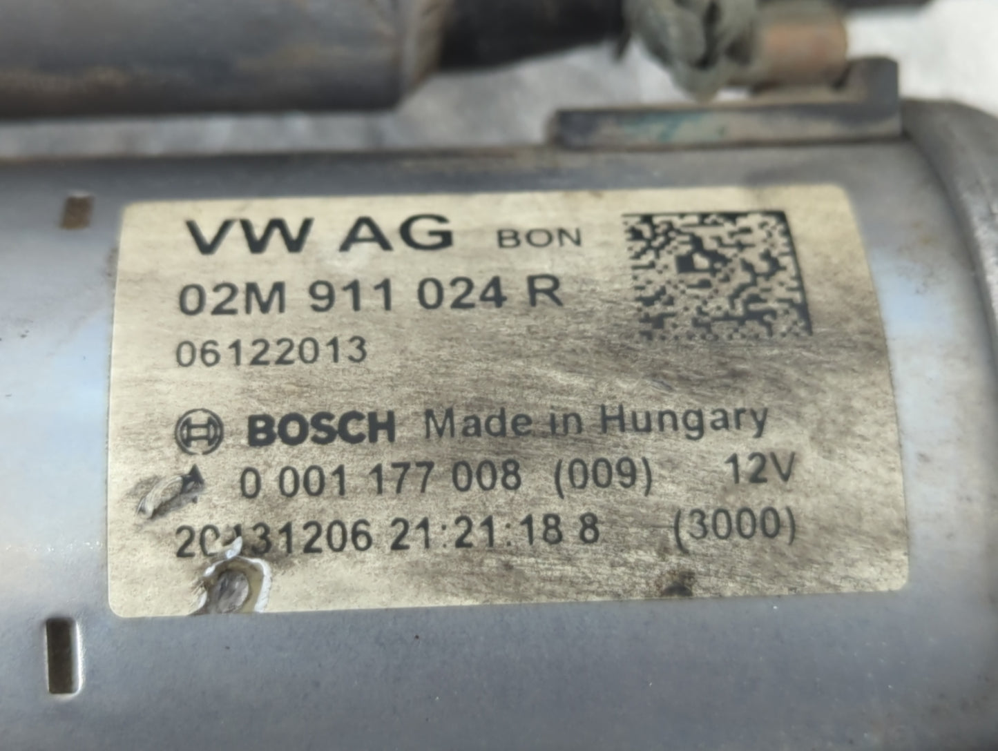 2014 Volkswagen Jetta Car Starter Motor Solenoid OEM P/N:02M 911 024 R Fits Fits 2015 2016 2017 2018 2019 2020 2021 2022 OEM