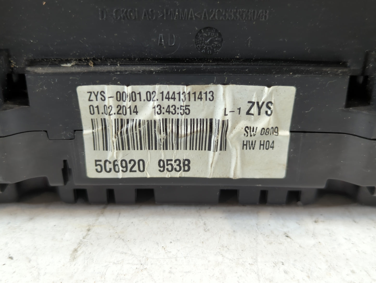 2014 Volkswagen Jetta Instrument Cluster Speedometer Gauges P/N:5C6920 953B Fits OEM Used Auto Parts - Oemusedautoparts1.com
